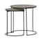 Armen Living Rina Concrete and Black Metal 2 Piece Nesting End Table Set LCRILACCGR - alternate 1